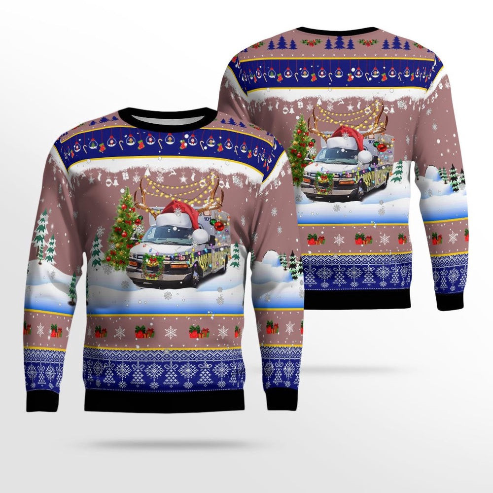 Nature Coast EMS Christmas AOP Ugly Sweater Christmas Unisex Sweaters Gift For Christmas