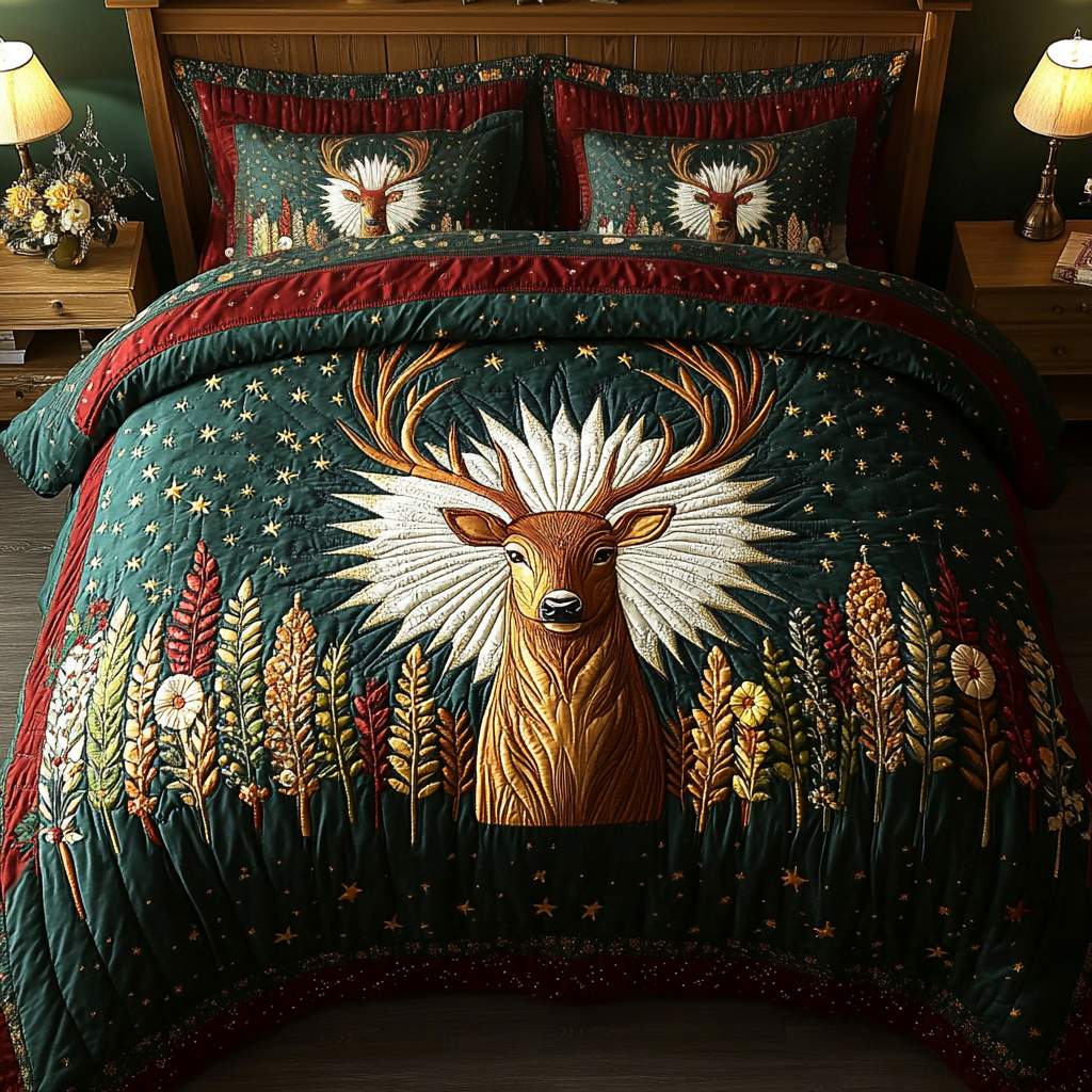 Nature Crown Quilted Bedding Set Home Comfort Bedding Set That Everyone Will Love