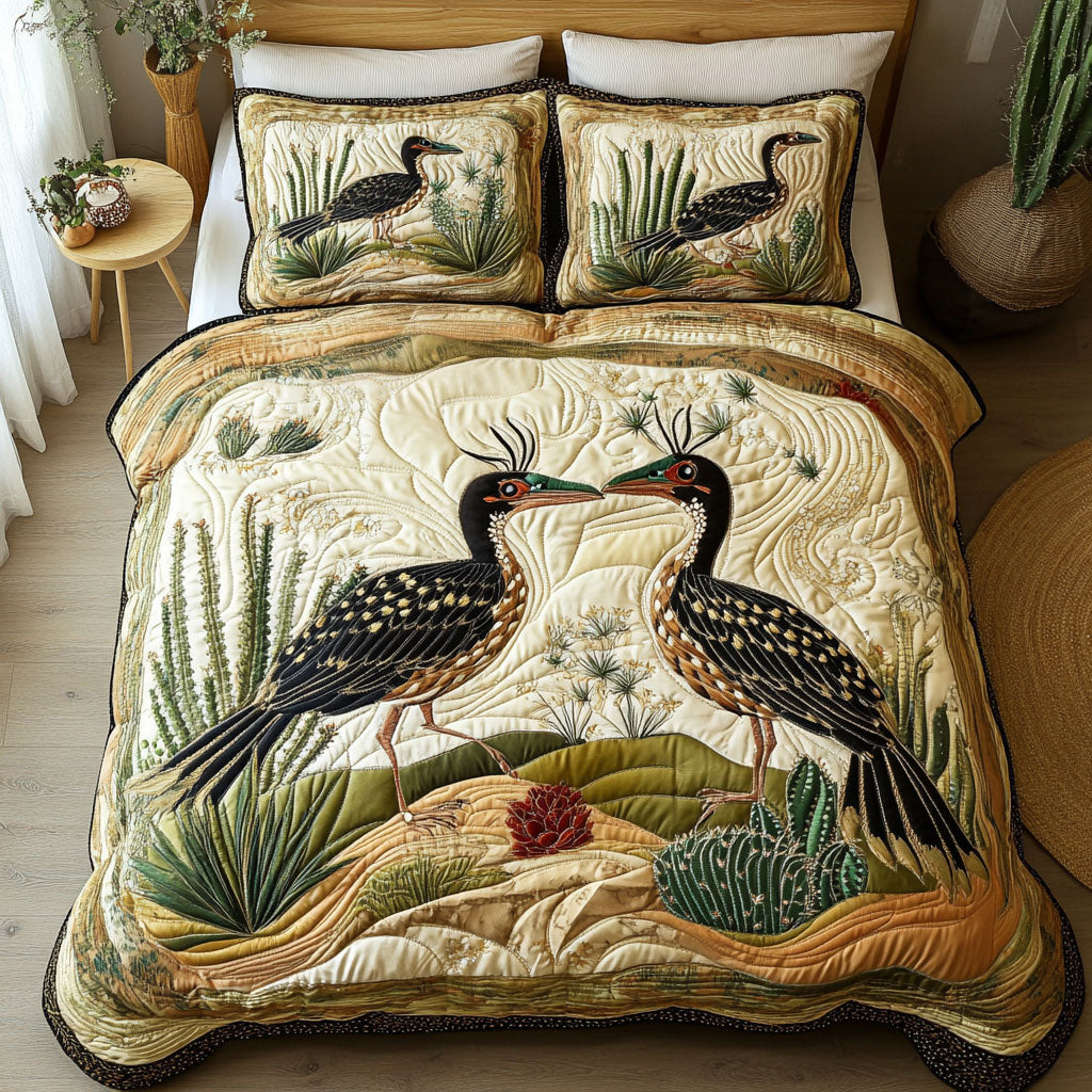 Nature Duet Quilted Bedding Set Best Bedspread Set Gifts For Bird Owners