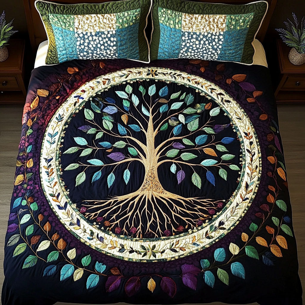 Nature Embrace Quilted Bedding Set Perfect Bedding Gift Set for Family and Friends