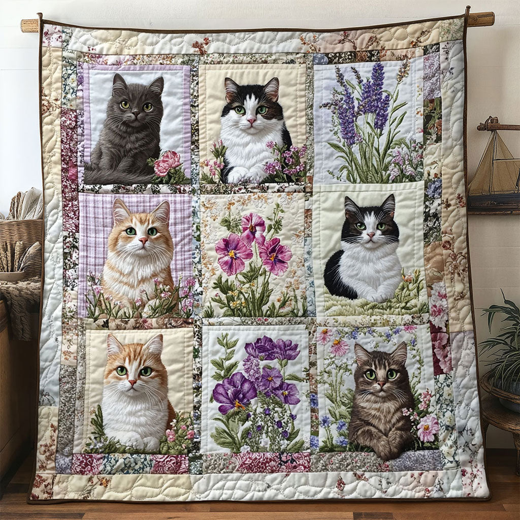 Nature Muse Cat Quilt Blanket Throw Blankets For Couch Xmas Gifts For Wife