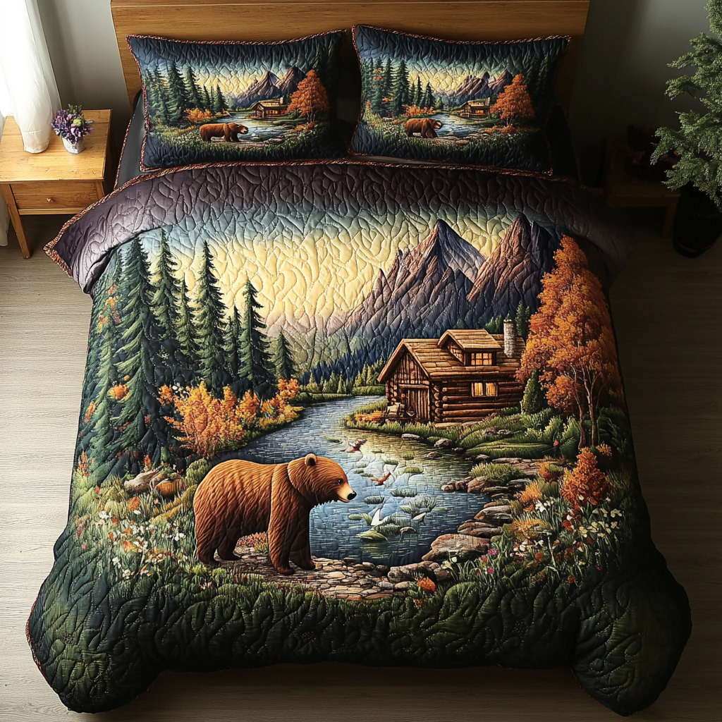 Nature Pride Quilted Bedding Set Best Bedspread Set Unique Nature Lover Gifts