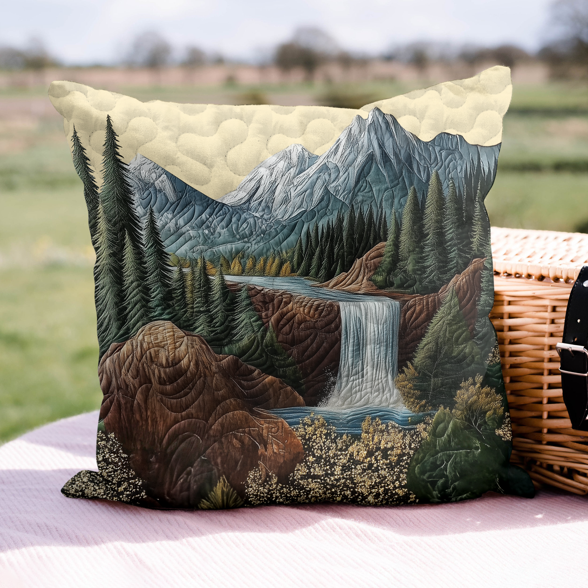 Nature Rest Quilted Pillow Case Home Decor Pillow Covers Gift For Nature Lovers