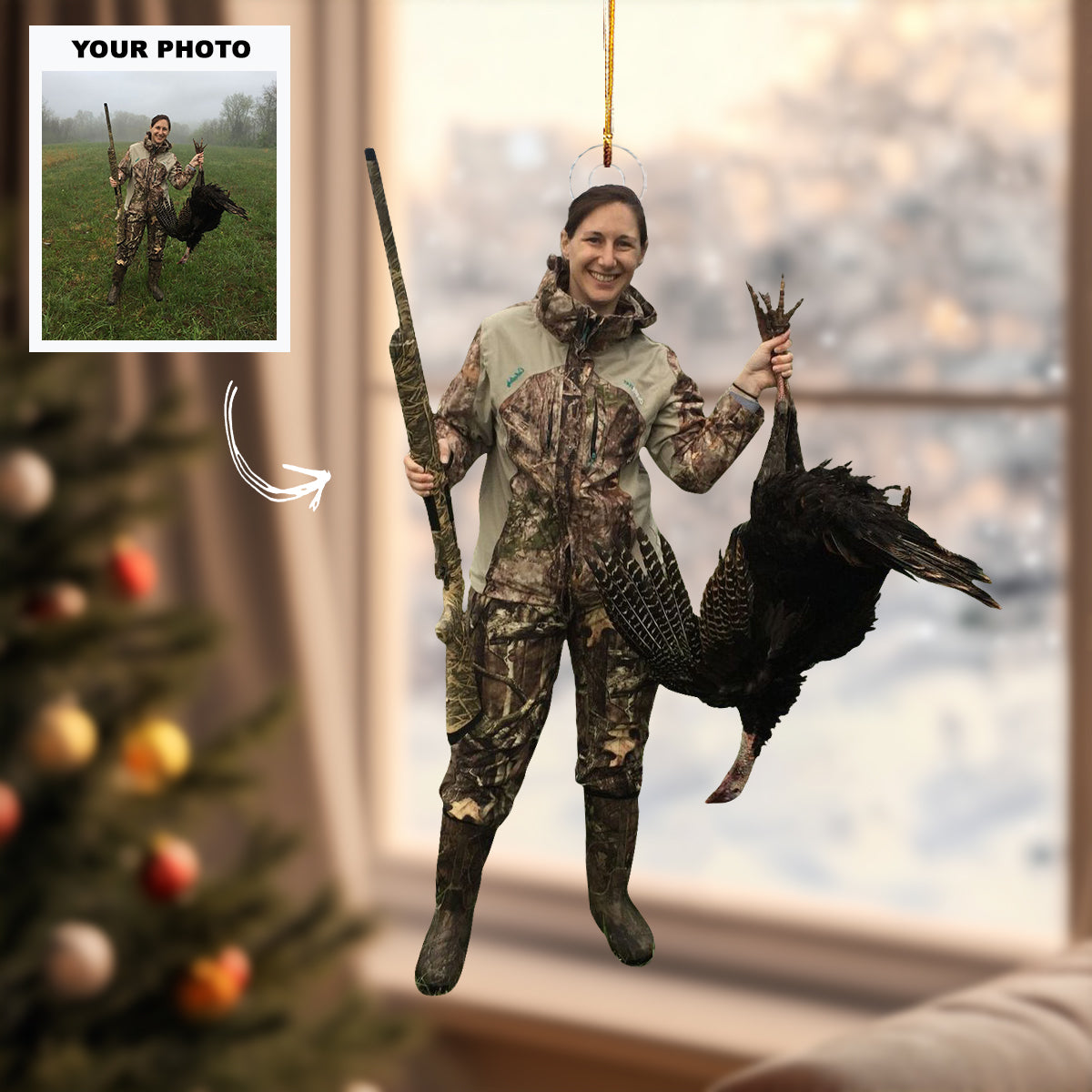 Nature S Prize Personalized Photo Mica Ornament Customized Your Photo Ornament Christmas