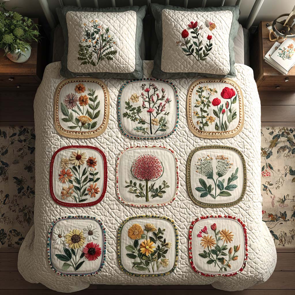 Nature Touch Quited Bedding Set Perfect Bedding Gift Set for Family and Friends