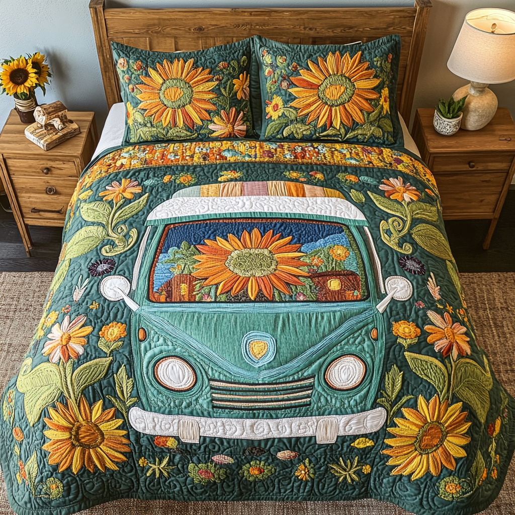 Nature Vibes Quilted Bedding Set Stylish Bedding Merch Gift for Home Lovers