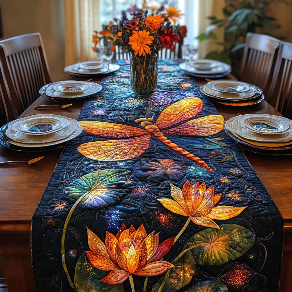 Nature Whirl Quilted Table Runner Kitchen Table Decor Ideas Best Dragonfly Presents