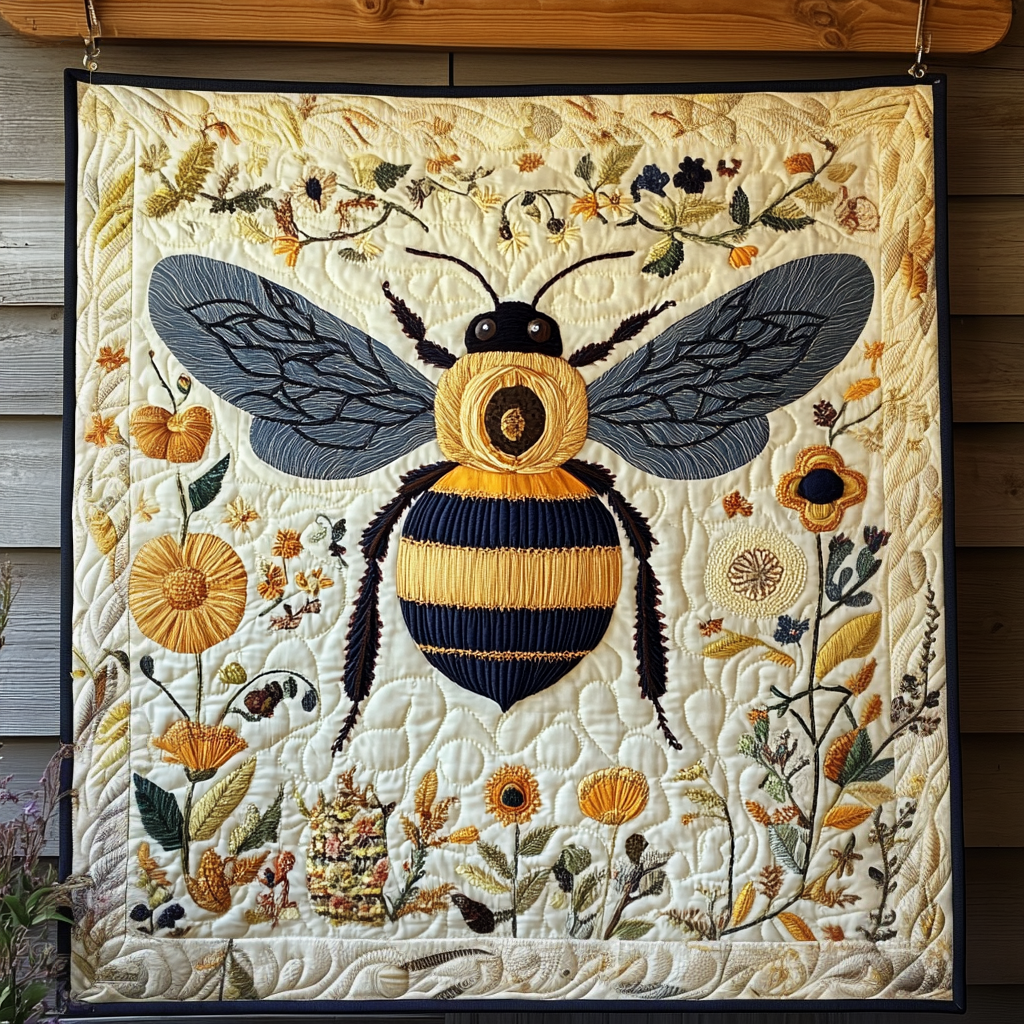 Nature's Buzz Quilted Blanket Cute Fuzzy Blankets