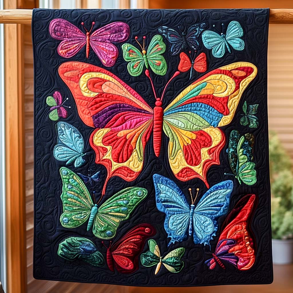 Nature's Dancer Quilted Blanket Butterfly Birthday Gifts