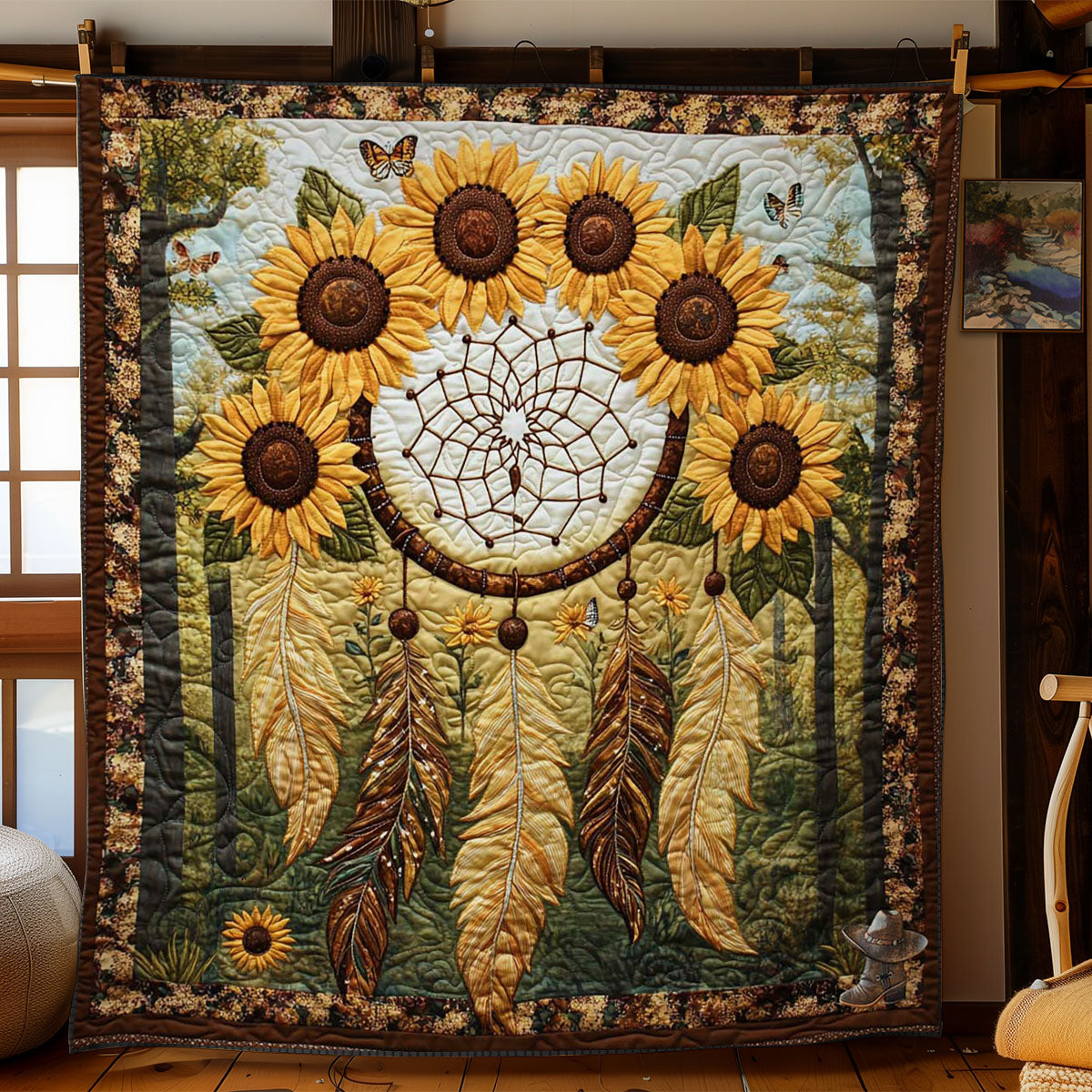 Natures Dreamcatcher Quilt Beautiful Quilt Blanket Gift for Home Decoration