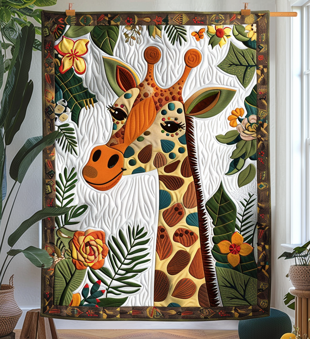 Nature's Gentle Giant Quilted Blanket Giraffe Birthday Presents