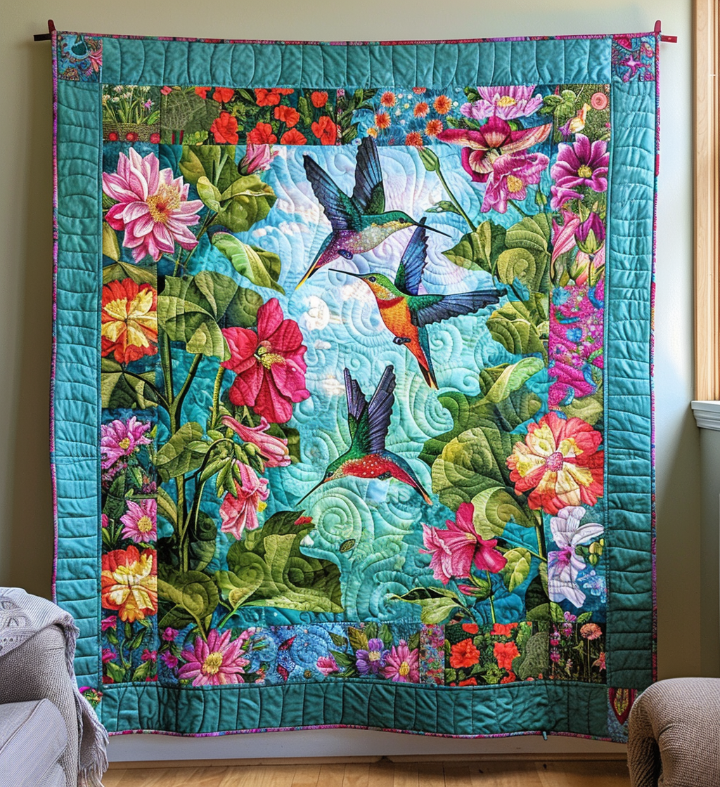 Nature's Harmony Quilted Blanket Gift Ideas For Bird Lovers