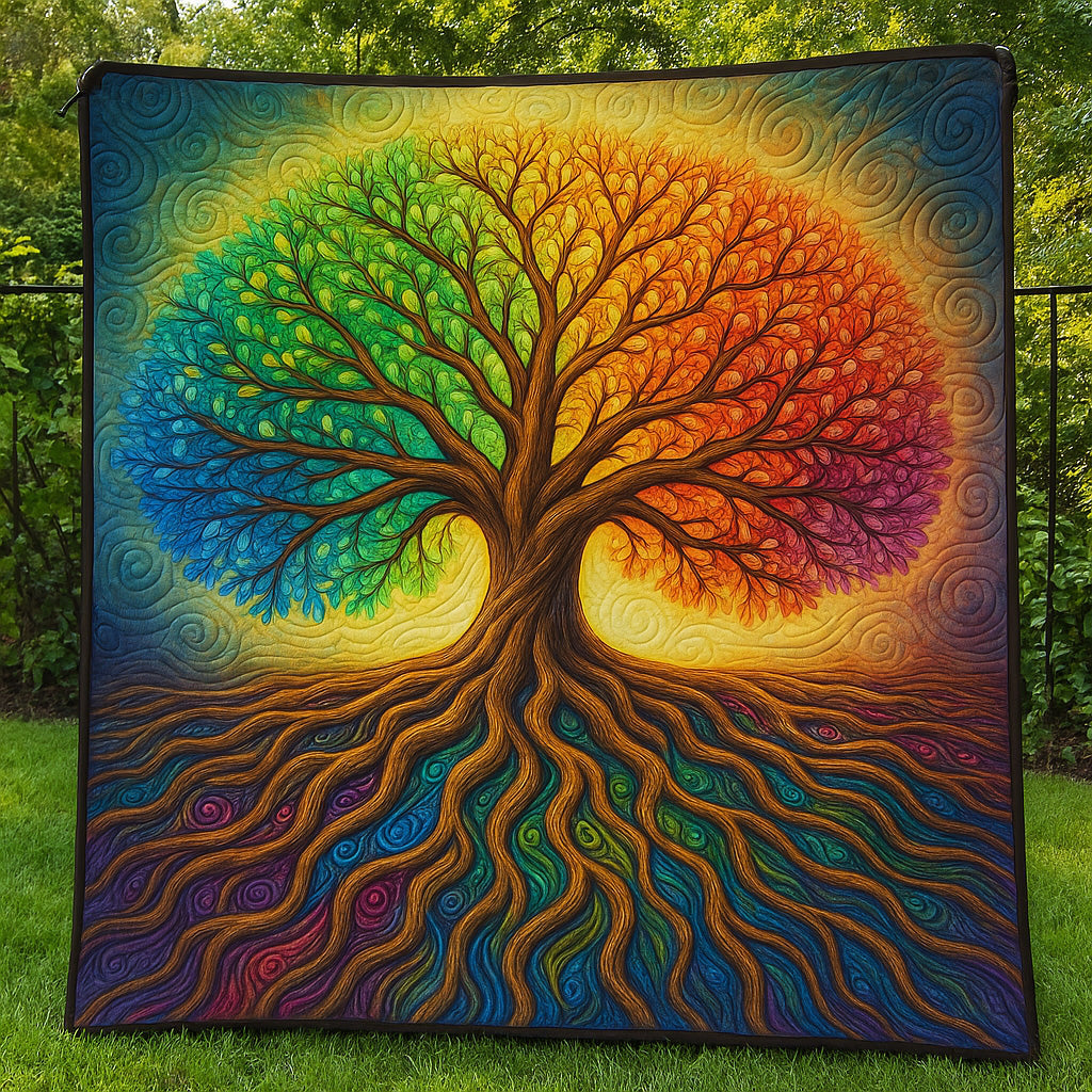 Natures Wisdom Quilted Blanket Merchandise Throw BlanketTree Of Life Xmas Presents