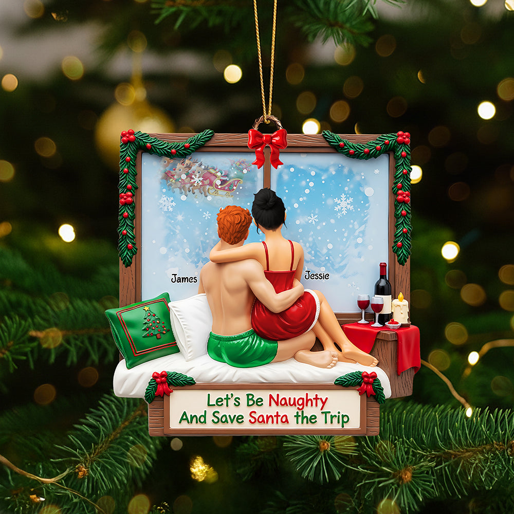 Naughty Bed Couple Ornament - Personalized Gifts For Couple - Holiday Tree Decoration Gift Naughty Bed Couple Ornament - Personalized Gifts For Couple - Holiday Tree Decoration Gift