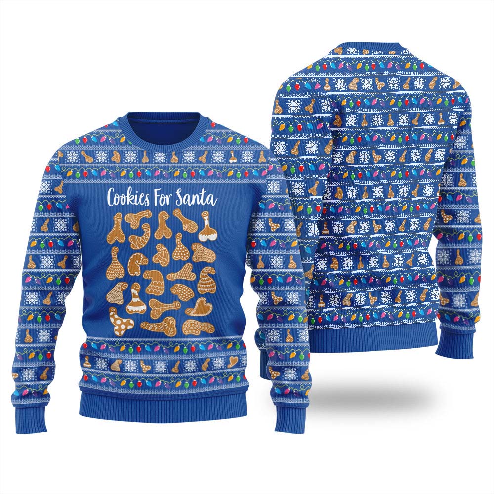 Naughty Christmas Cookies Ugly Sweater For Men Custom Holiday Sweater Merch That Warms the Heart