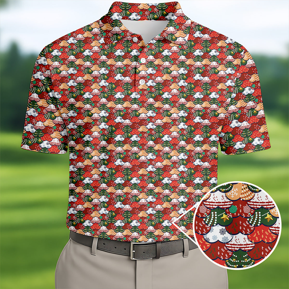 Naughty Christmas Golf Polo Shirt Winter Wear Golf Christmas Gifts For Men