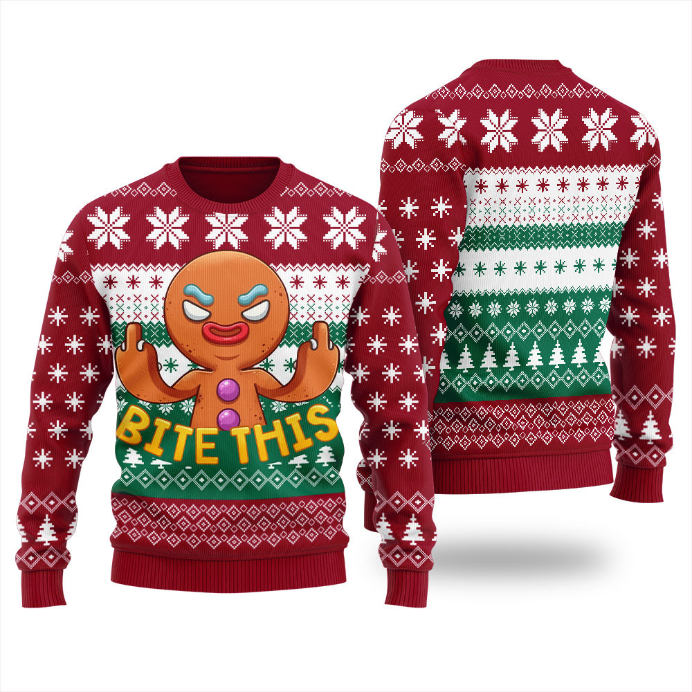 Naughty Cookies Mens Funny Ugly Christmas Sweater Perfect Merch Gift for the Christmas Season