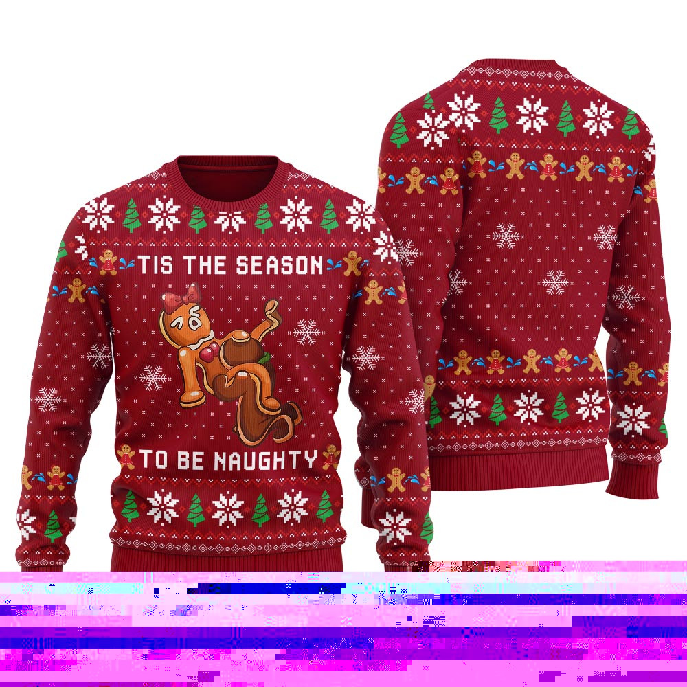 Naughty Cookies Mens Ugly Christmas Sweater Exclusive Holiday Sweater Merch for Gift Giving