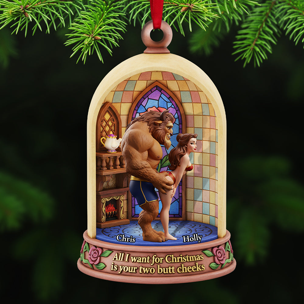 Naughty Couple Acrylic Christmas Ornament, Personalized Gifts For Couple - Family Christmas Ornament Gift Naughty Couple Acrylic Christmas Ornament, Personalized Gifts For Couple - Family Christmas Ornament Gift