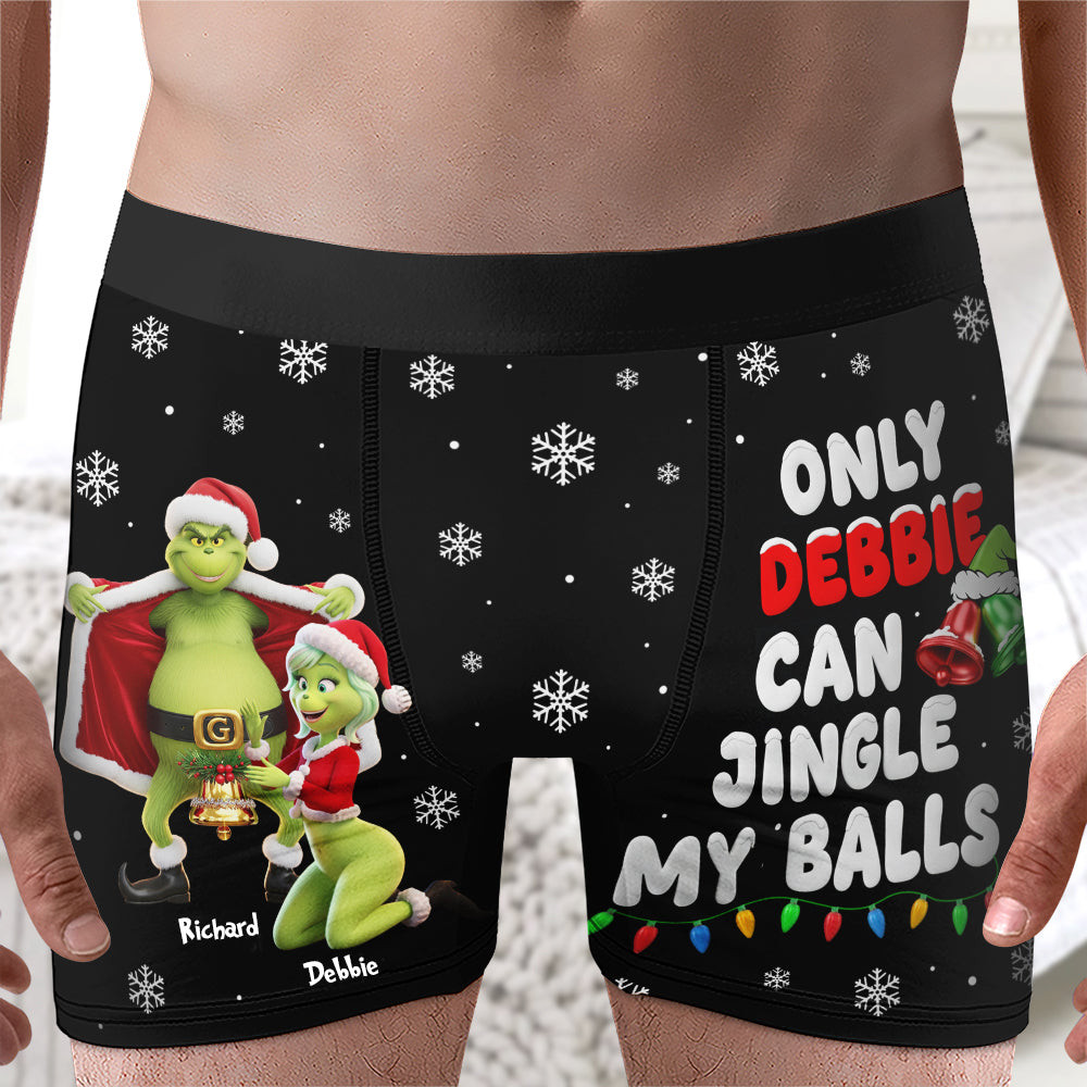 Naughty Couple Men's Boxers - Personalized Christmas Gifts For Him - Silly Christmas Gifts For Coworkers