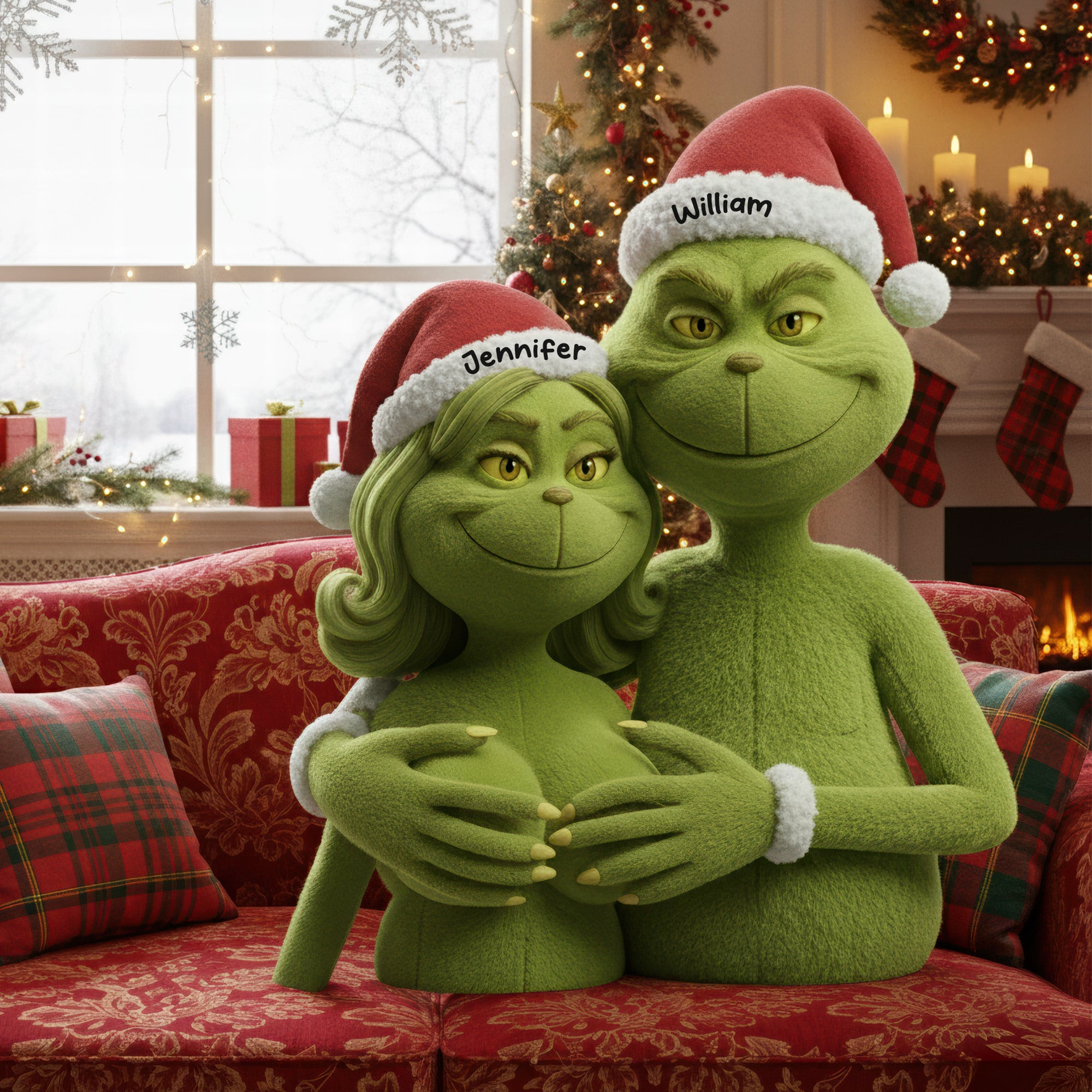 Naughty Couple Pillow - Personalized Gifts For Couple - Inappropriate Christmas Gifts For Best Friend