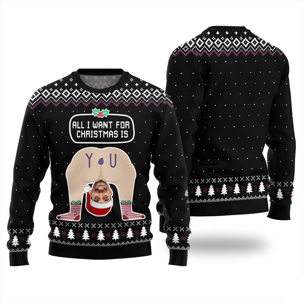 Naughty Custom Face Funny Ugly Christmas Sweater