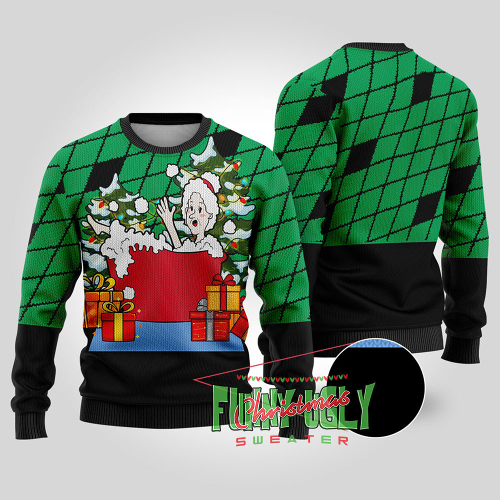 Naughty Mrs Claus Ugly Christmas Sweater Black Holiday Merch That Makes a Perfect Christmas Gift