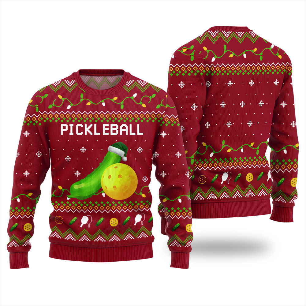 Naughty Pickleball Ugly Christmas Sweater Special Merch Gift Idea for Festive Celebrations