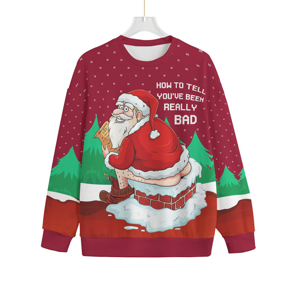 Naughty Santa Big And Tall Ugly Christmas Sweater Custom Holiday Sweater Merch That Warms the Heart