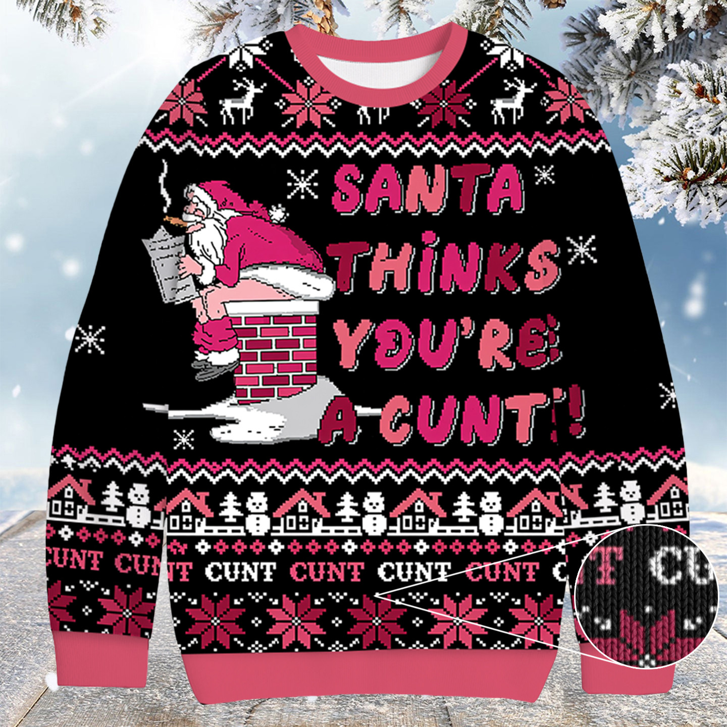 Naughty Santa Christmas Ugly Sweater Christmas Gifts For Girlfriend