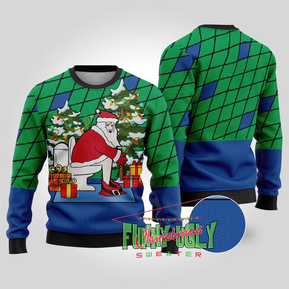 Naughty Santa Claus Ugly Christmas Sweater Royal Trending Christmas Merch Gift 2025 Collection