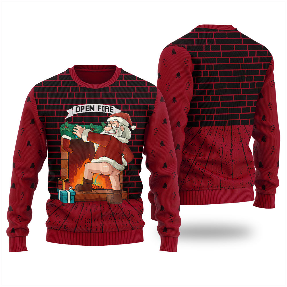 Naughty Santa Claus Womens Ugly Christmas Sweater Trending Christmas Merch Gift 2025 Collection