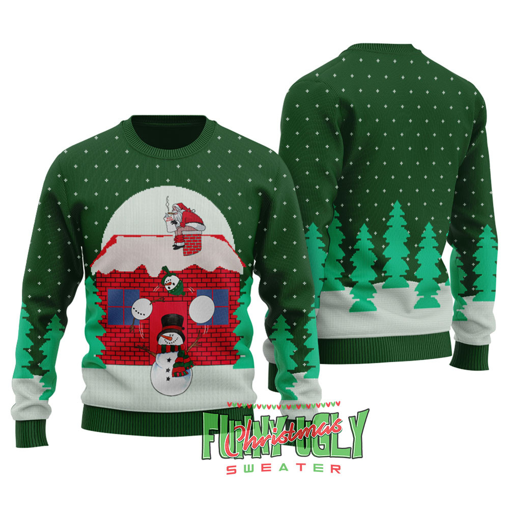 Naughty Santa Funny Ugly Christmas Sweater Cute Holiday Sweatshirt to Spread Joy