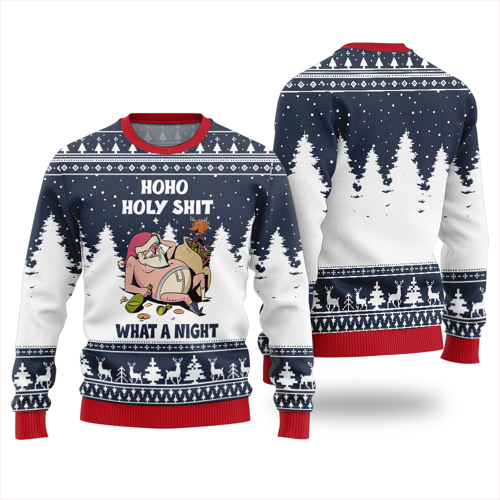 Naughty Santa Holy Funny Ugly Christmas Sweater Christmas Merch Gift That Brings Joy and Warmth