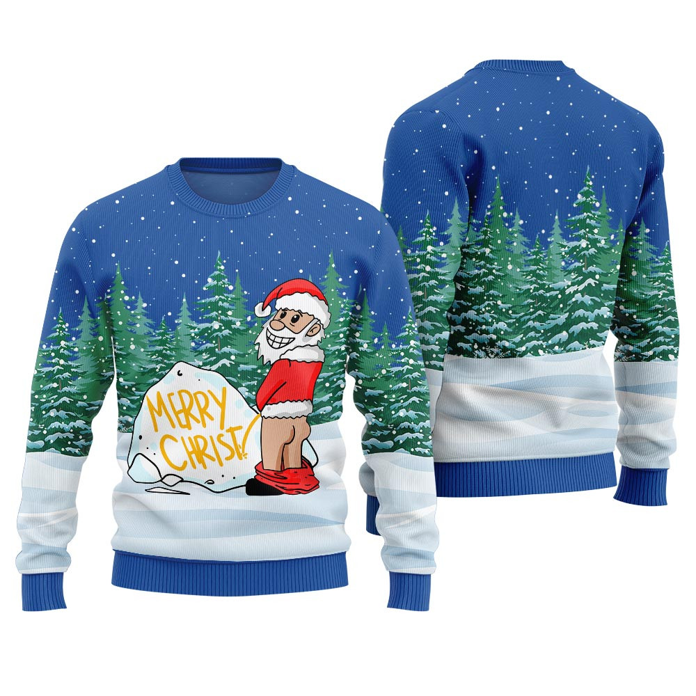 Naughty Santa Merry Christmas Sweater Royal Perfect Merch Gift for the Christmas Season