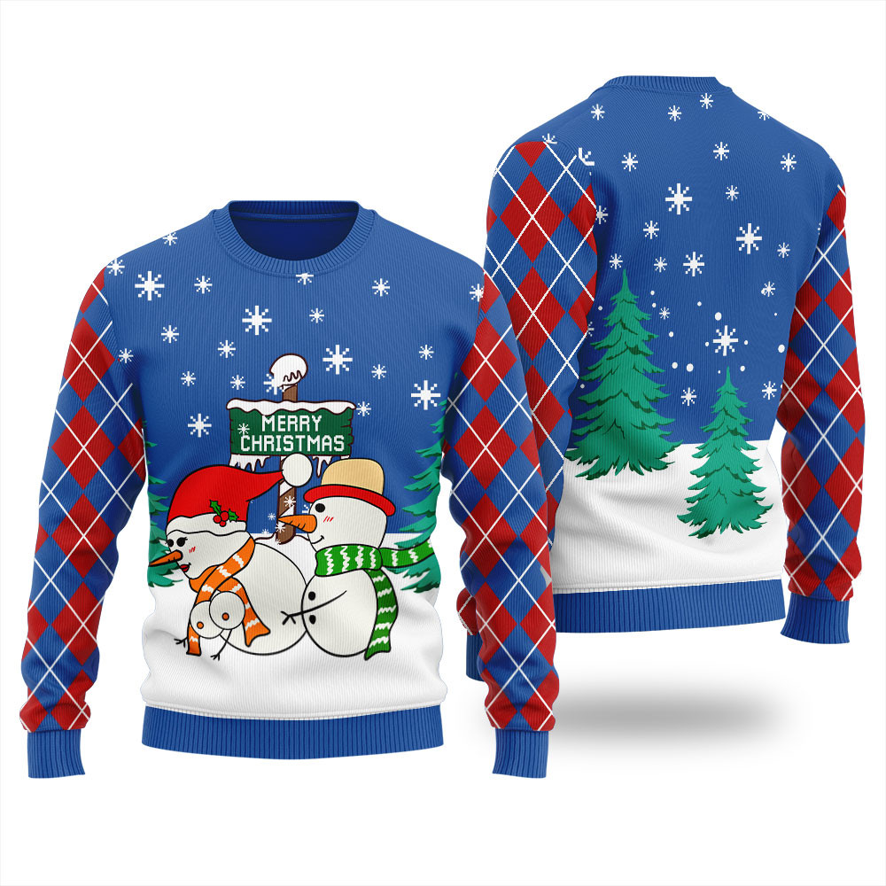 Naughty Snowman Christmas Sweater Men Christmas Merch Gift That Brings Joy and Warmth