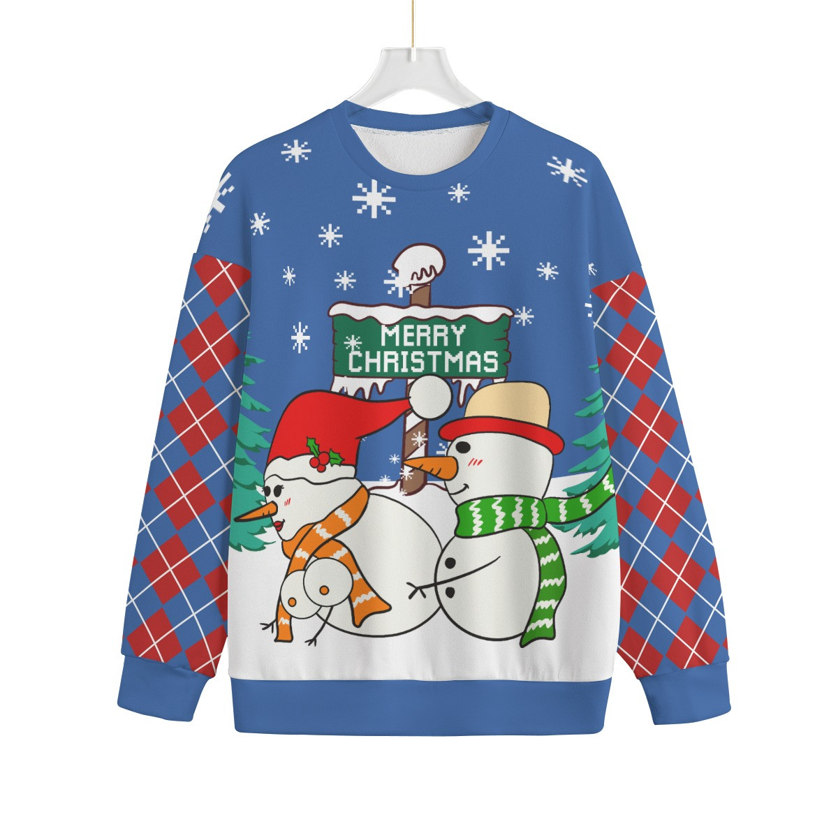 Naughty Snowman Men Big And Tall Christmas Sweater Exclusive Christmas Sweater Merch Gift Edition