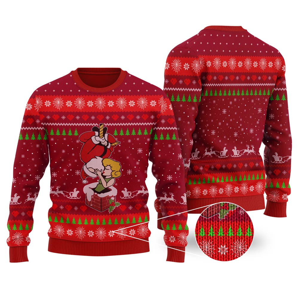 Naughty Spiderman Santa Ugly Christmas Sweaters Warm Winter Merch Gift for Someone You Love