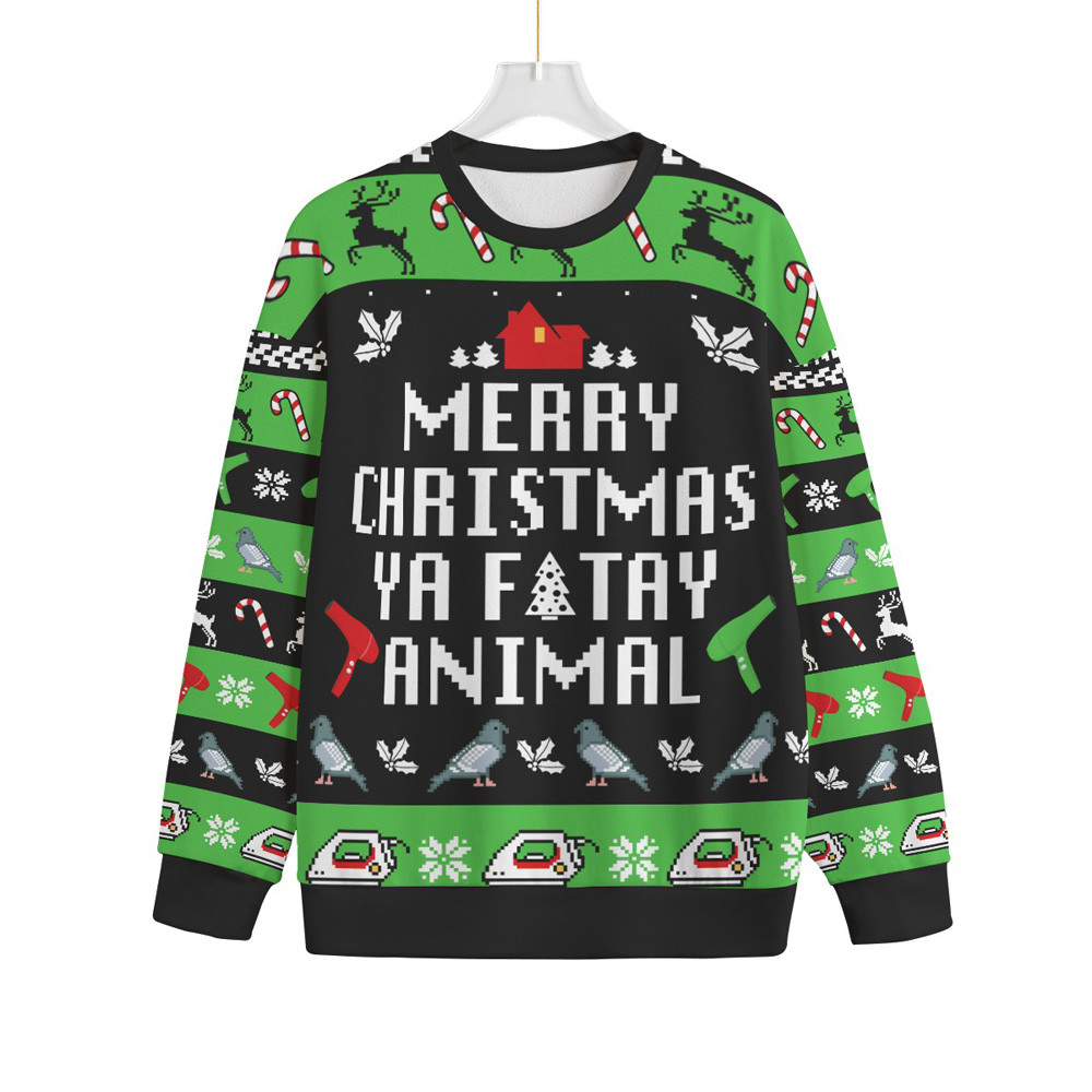 Naughty Ya Filthy Animal Mens Plus Size Christmas Sweater Comfortable Holiday Sweater for Chilly Nights