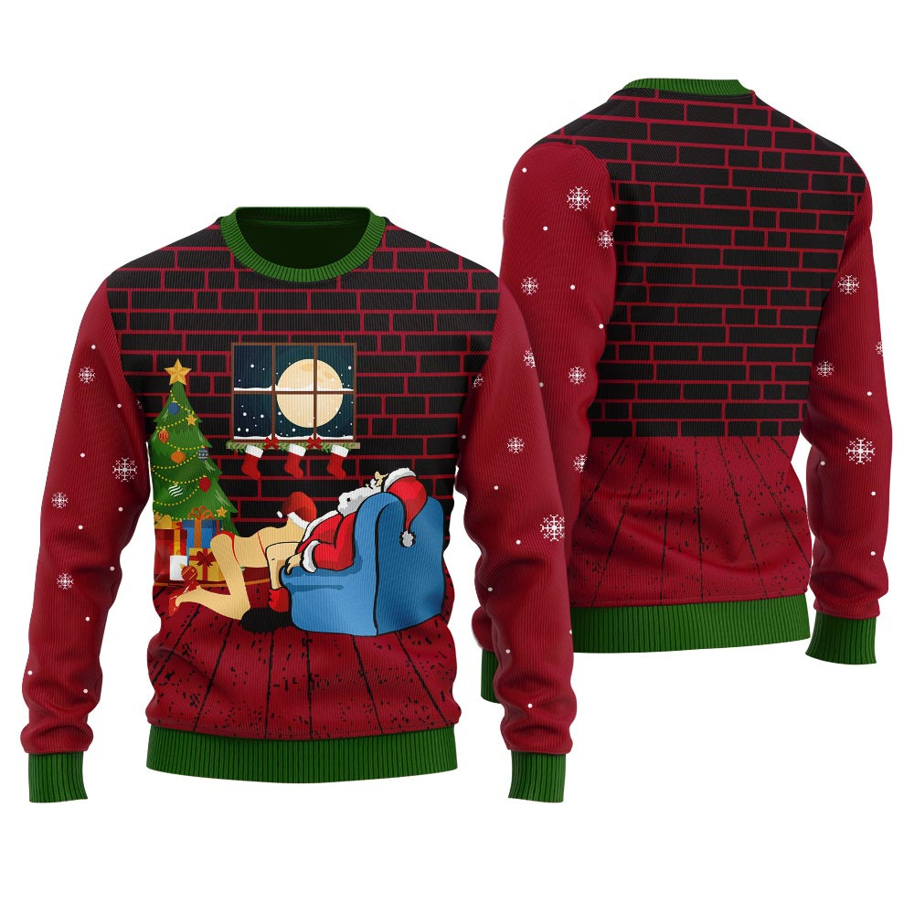 Naugty Santa Merry Christmas Ugly Sweater Holiday Merch That Makes a Perfect Christmas Gift