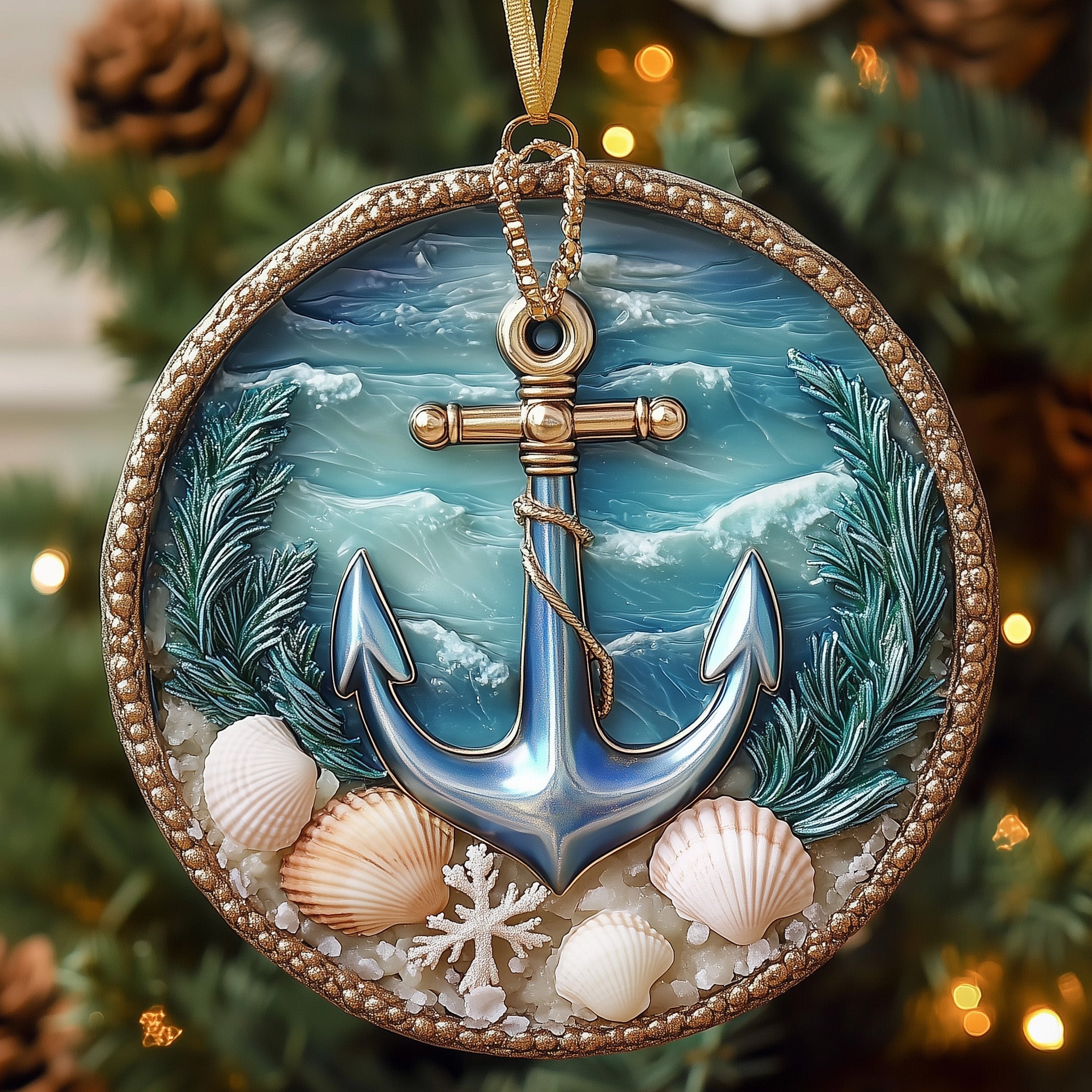 Nautical Anchor Acrylic Ornament Christmas Ornament for Her