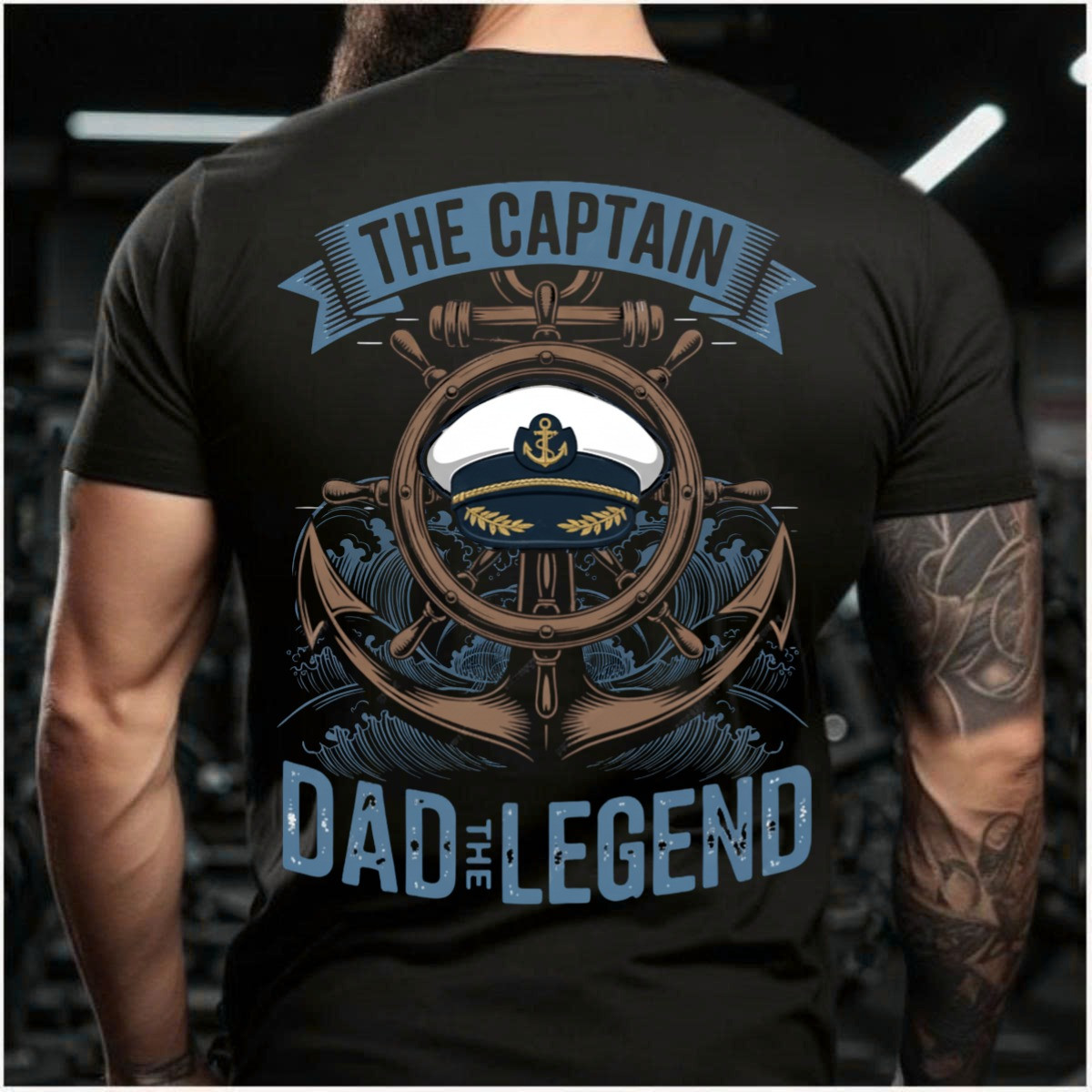 Nautical Anchor Veteran Dad The Legend T-Shirt The Captain Military Shirt Father's Day Gifts