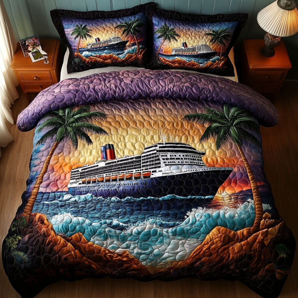 Nautical Dreamer Quilted Bedding Set Best Bed Sheet Set Presents For Ocean Lovers