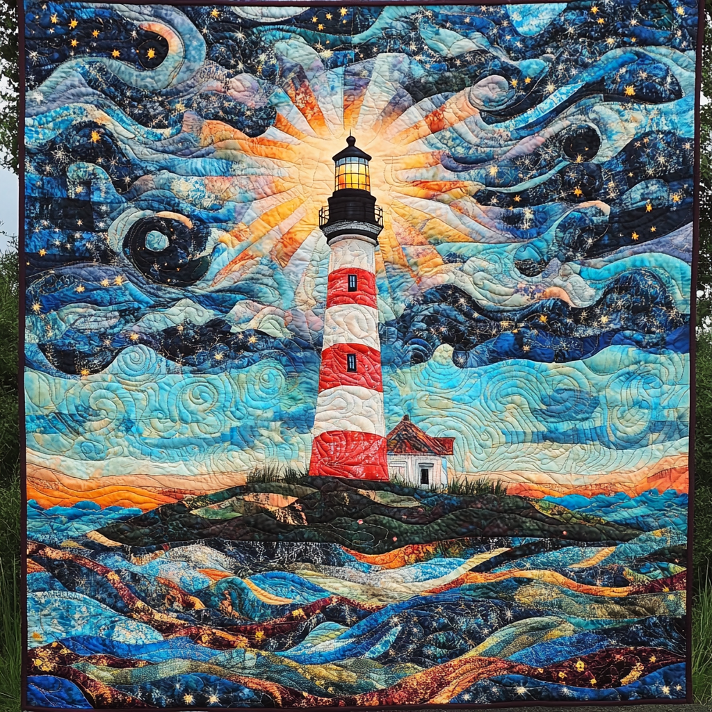 Nautical Glow Quilted Blanket Christmas Soft Blanket