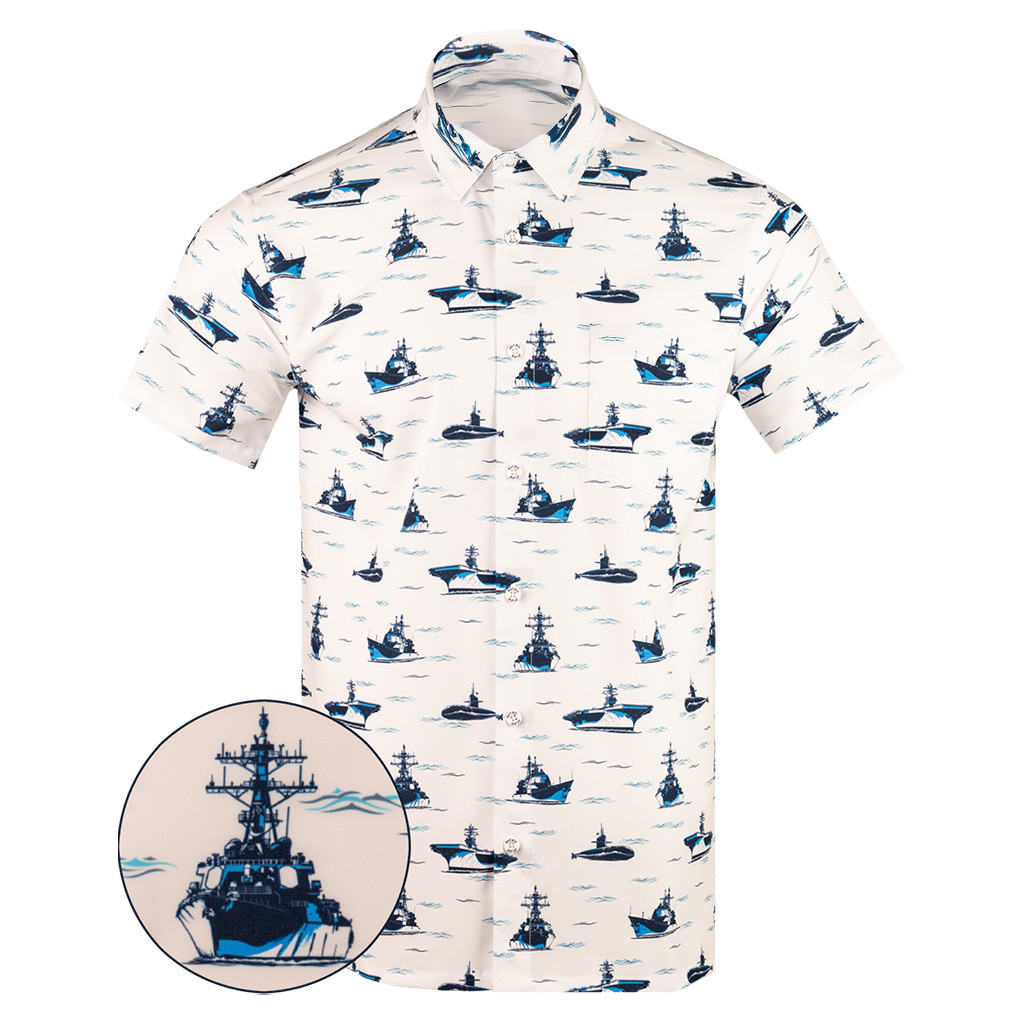 Naval Warfare Button Down Shirt Tactical Shirt Hawaii Style Present For Father Naval Warfare Button Down Shirt Tactical Shirt Hawaii Style Present For Father