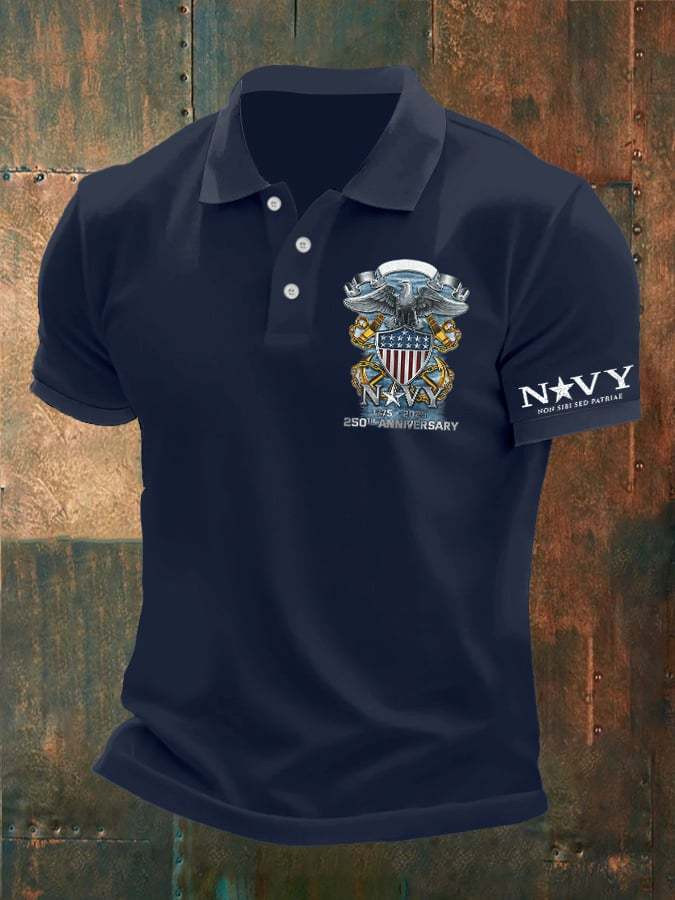 Navy 1775 2025 250th Anniversary Non Sibi Sed Patriae Polo Shirt Gifts For Navy
