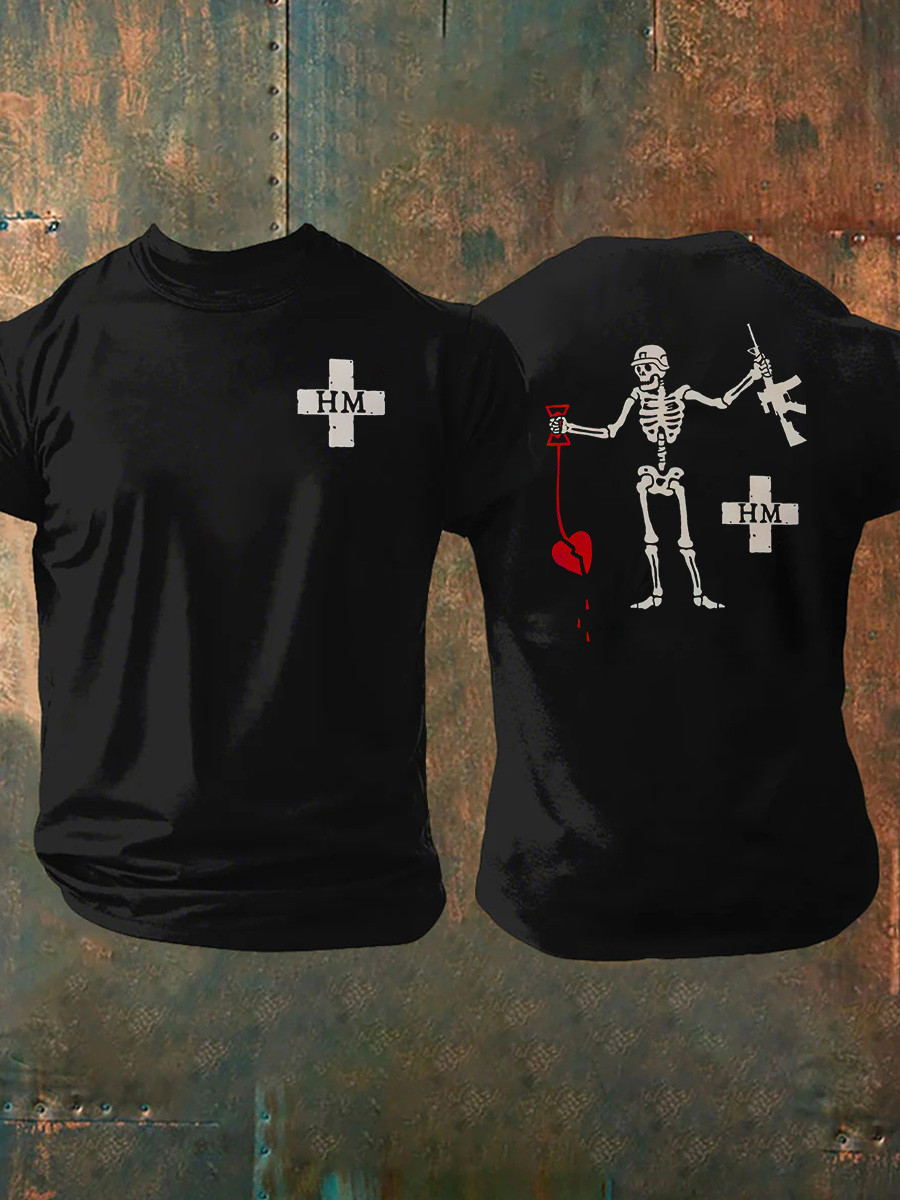 Navy Hospital Corpsman Skull Pattern T-Shirt Navy Corpsman Shirt Best Gift Ideas