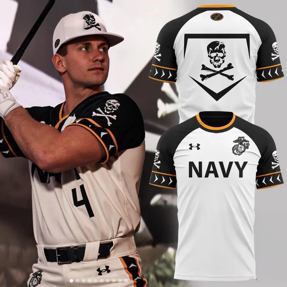 Navy Midshipmen Baseball The Bones 2025 Shirt Gift For Basketball Lover