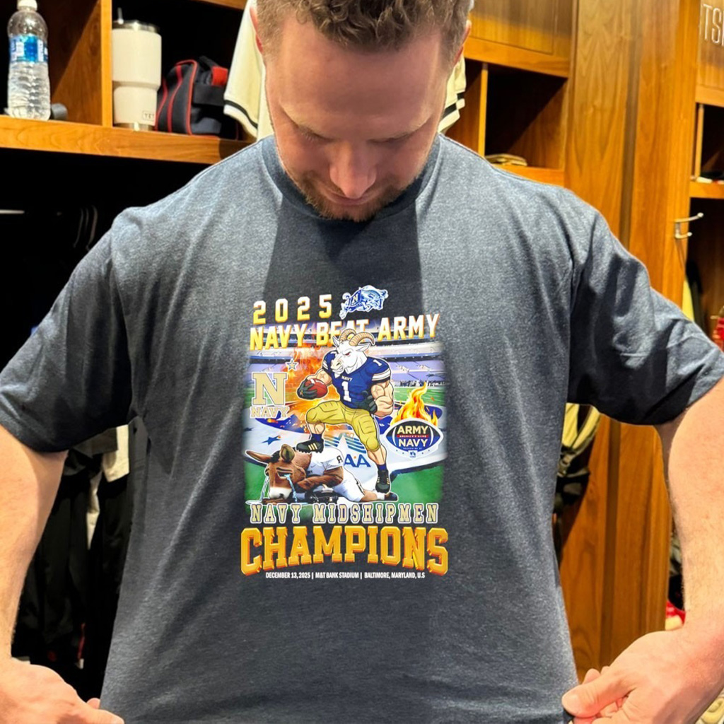 Navy Midshipmen Beat Army 2025 Champions Mascot T Shirt