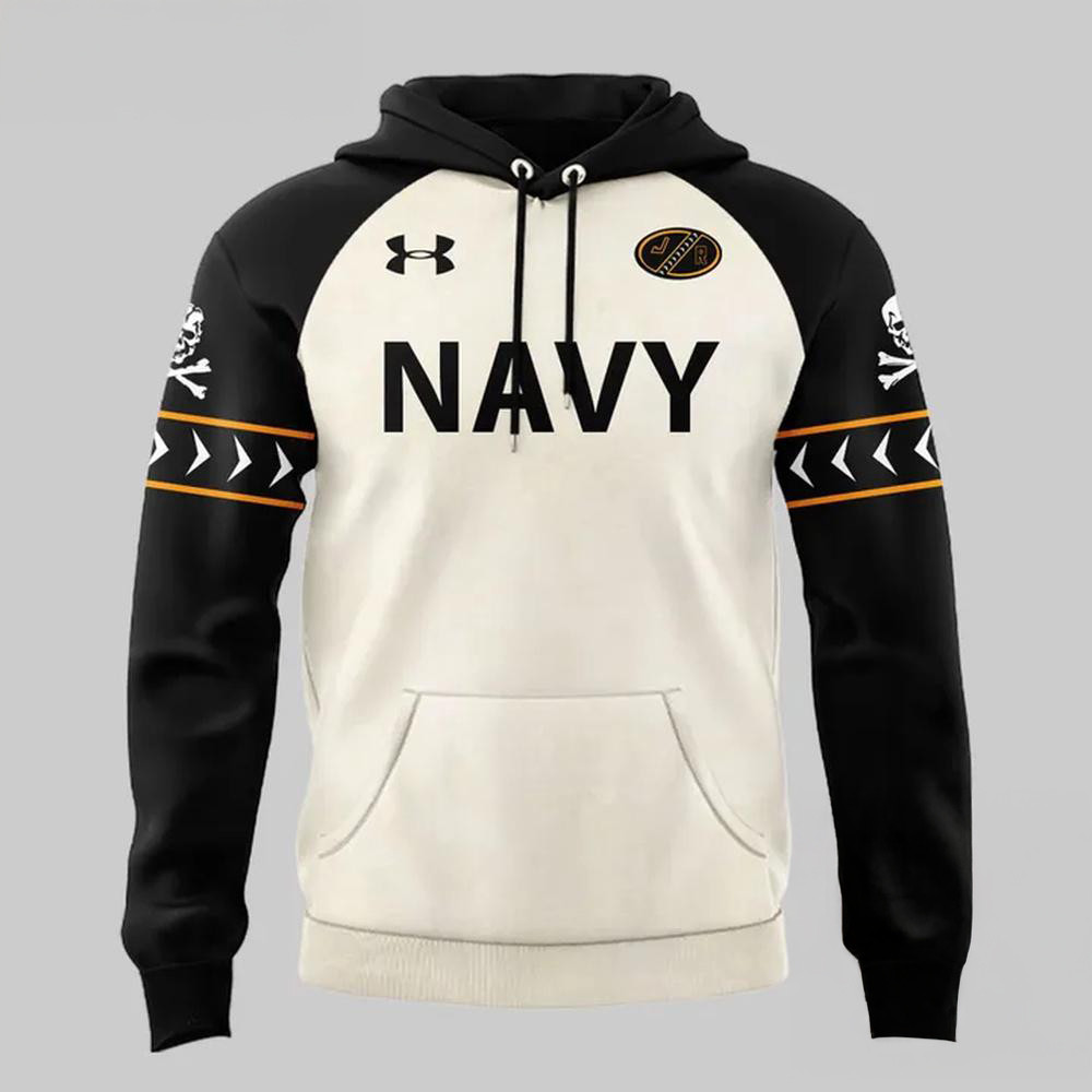 Navy Midshipmen Fear The Bones Baseball Hoodie Great Gifts For Basketball Fans